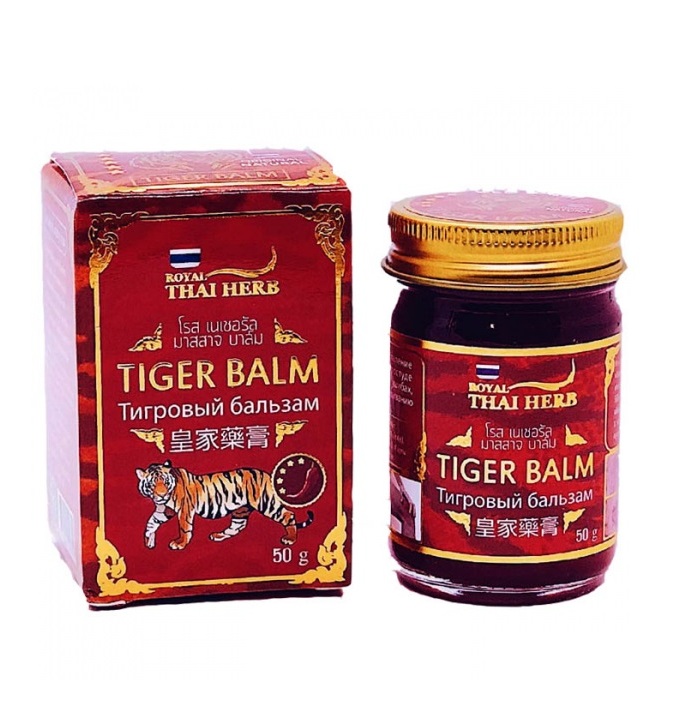 ROYAL THAI HERB Тигровый бальзам для тела согревающий Tiger balm 50гр.