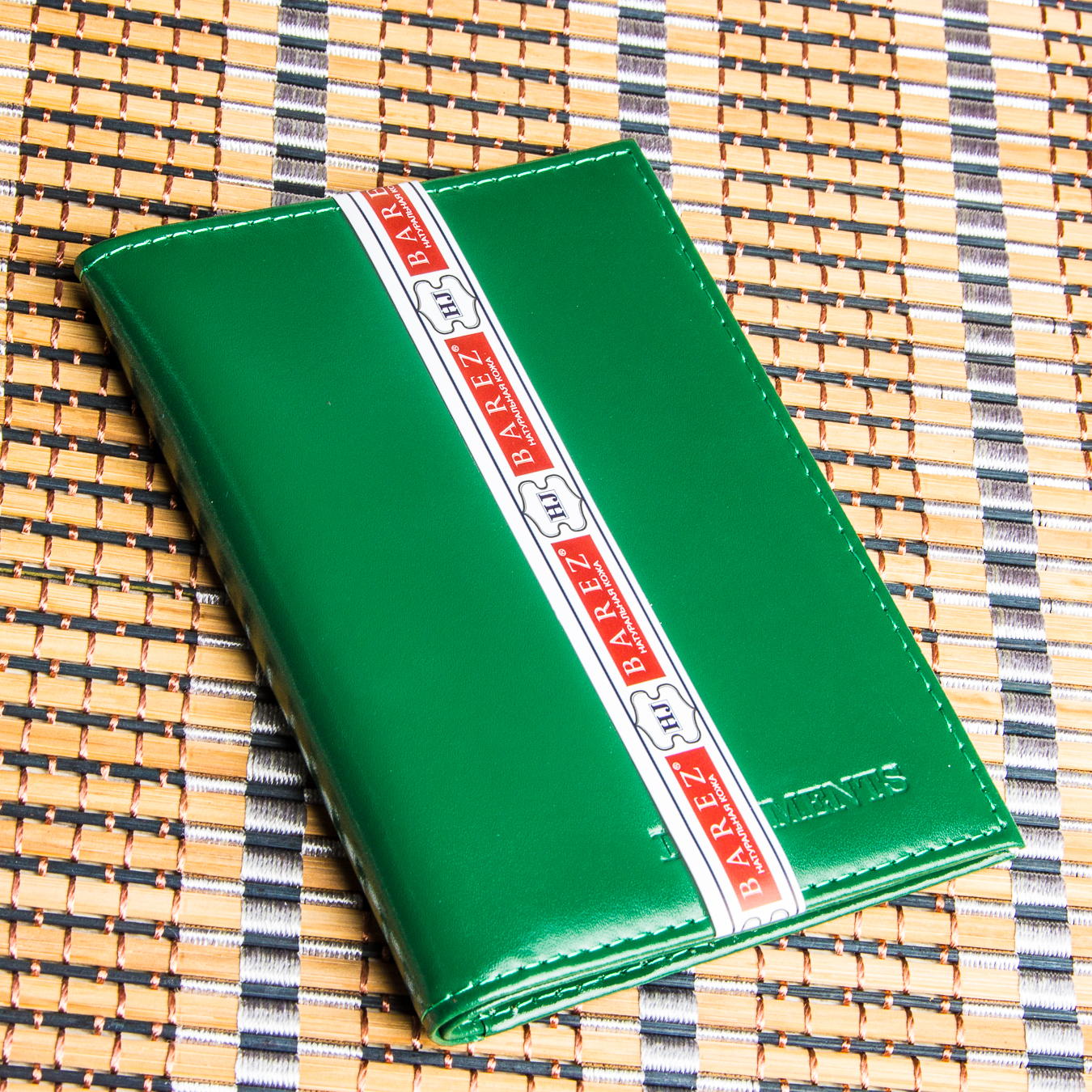 BAREZ Обложка для автодокументов с паспортом HJ натуральная кожа 1151/1 Green