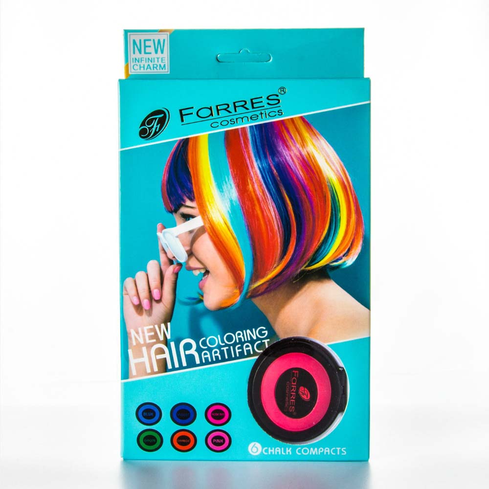 FARRES Мелки для волос Haircoloring artifact HCA001 6шт