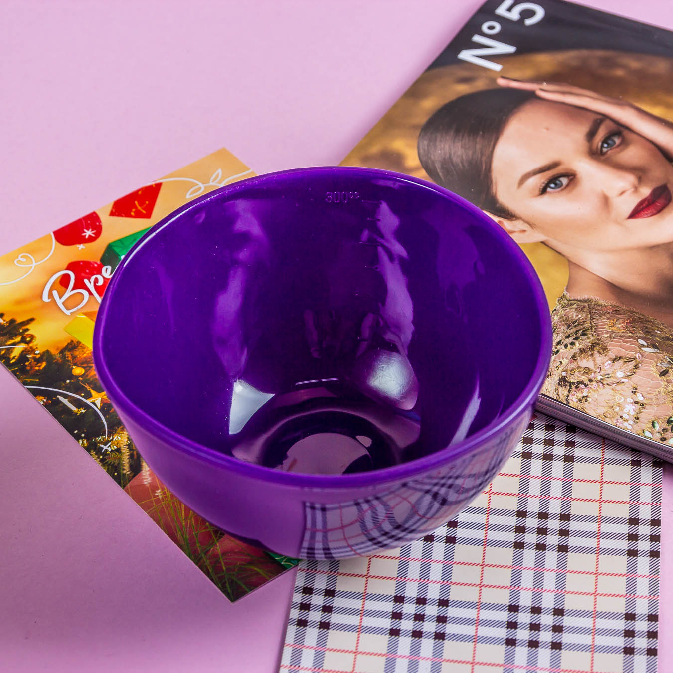 ANSKIN Tools Косметическая чаша для размешивания маски Rubber Bowl Small (Purple) 300сс