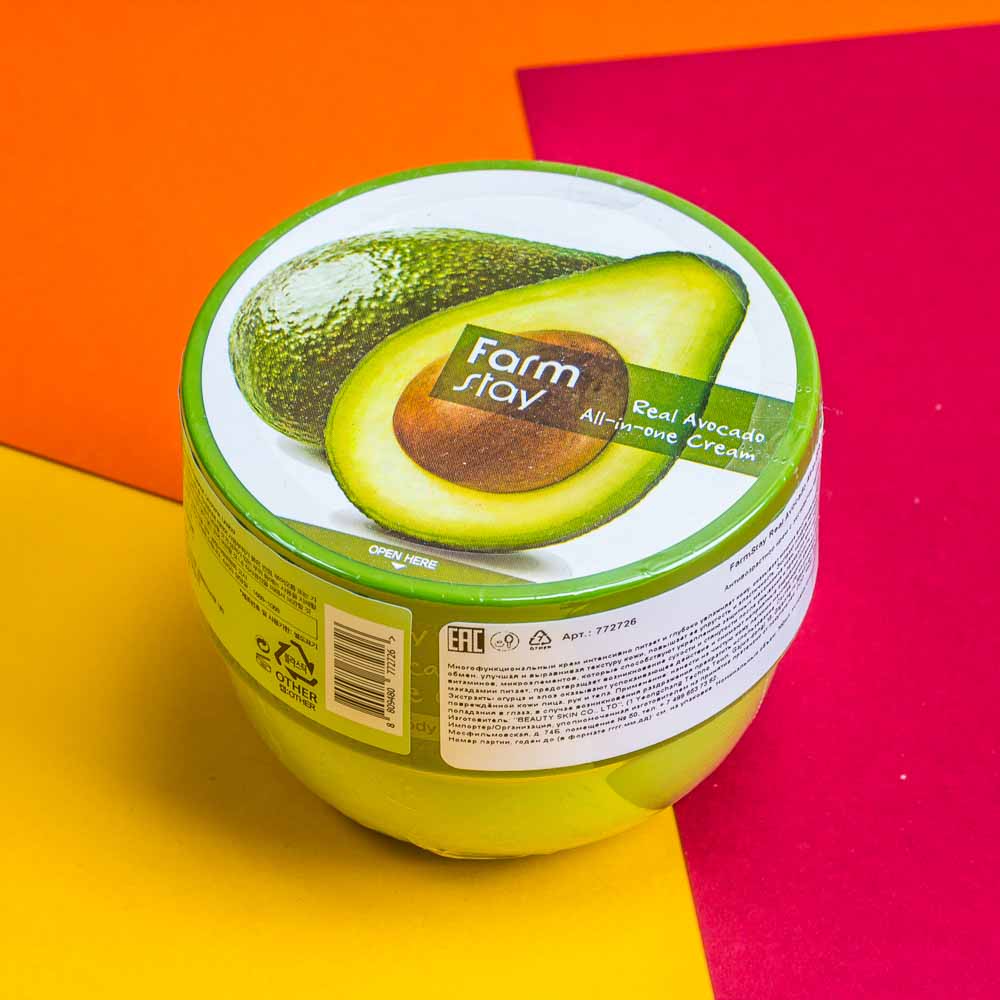 FARM STAY Многофункциональный антивозрастной крем с экстрактом авокадо Real Avocado All-In-One Cream, 300ml