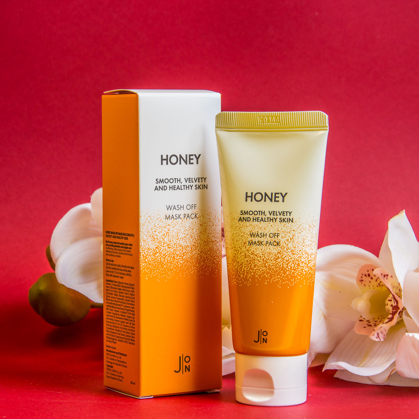 J:ON МЕД Маска для лица Honey Smooth Velvety and Healthy Skin Wash Off Mask Pack, 50 гр