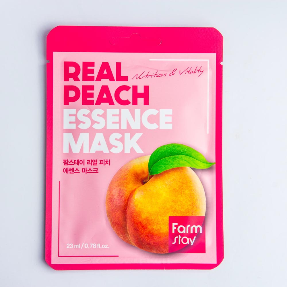 FARM STAY Тканевая маска для лица с экстрактом персика REAL PEACH ESSENCE MASK, 23ml