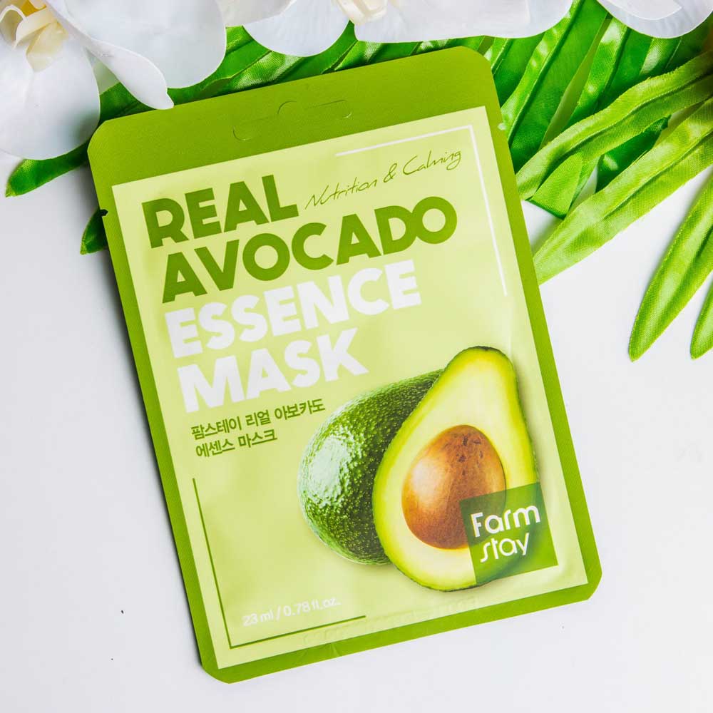 FARM STAY Тканевая маска для лица с экстрактом авокадо REAL AVOCADO ESSENCE MASK, 23ml