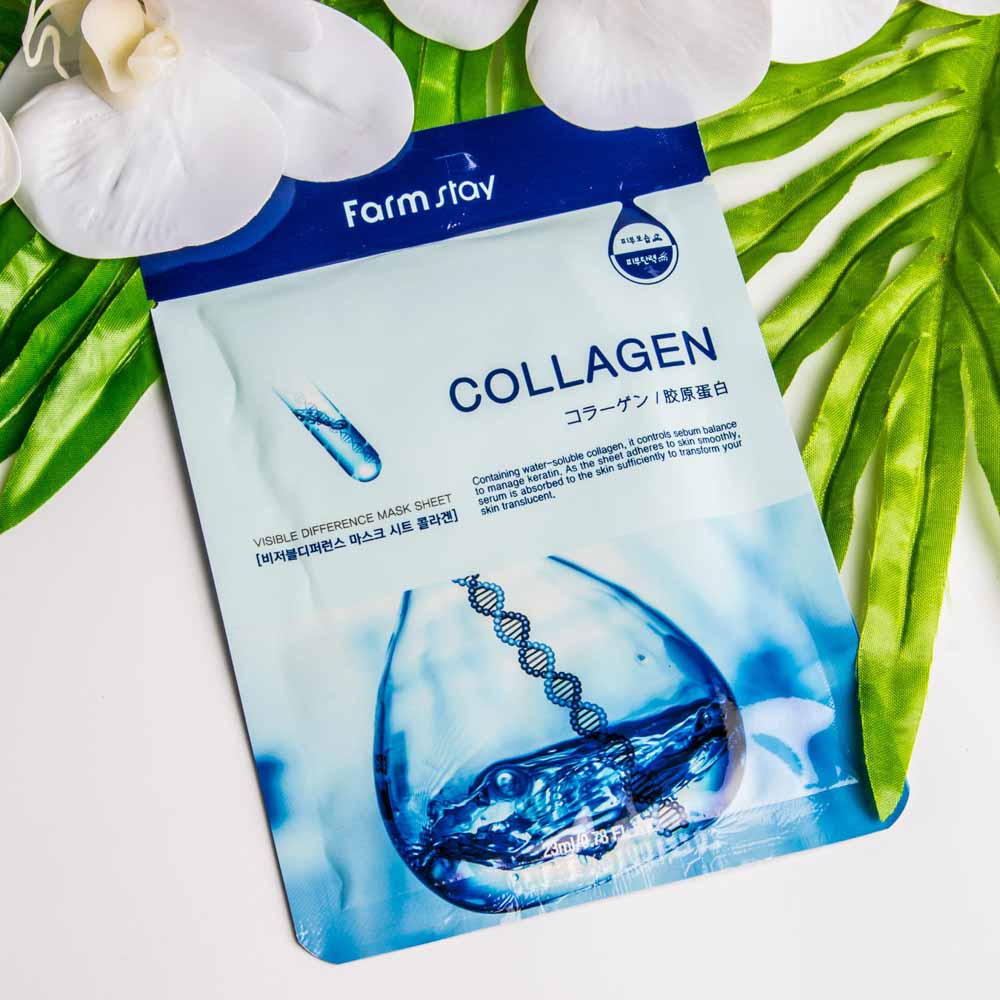 FARM STAY Тканевая маска с коллагеном COLLAGEN VISIBLE DIFFERENCE MASK SHEET 23ml