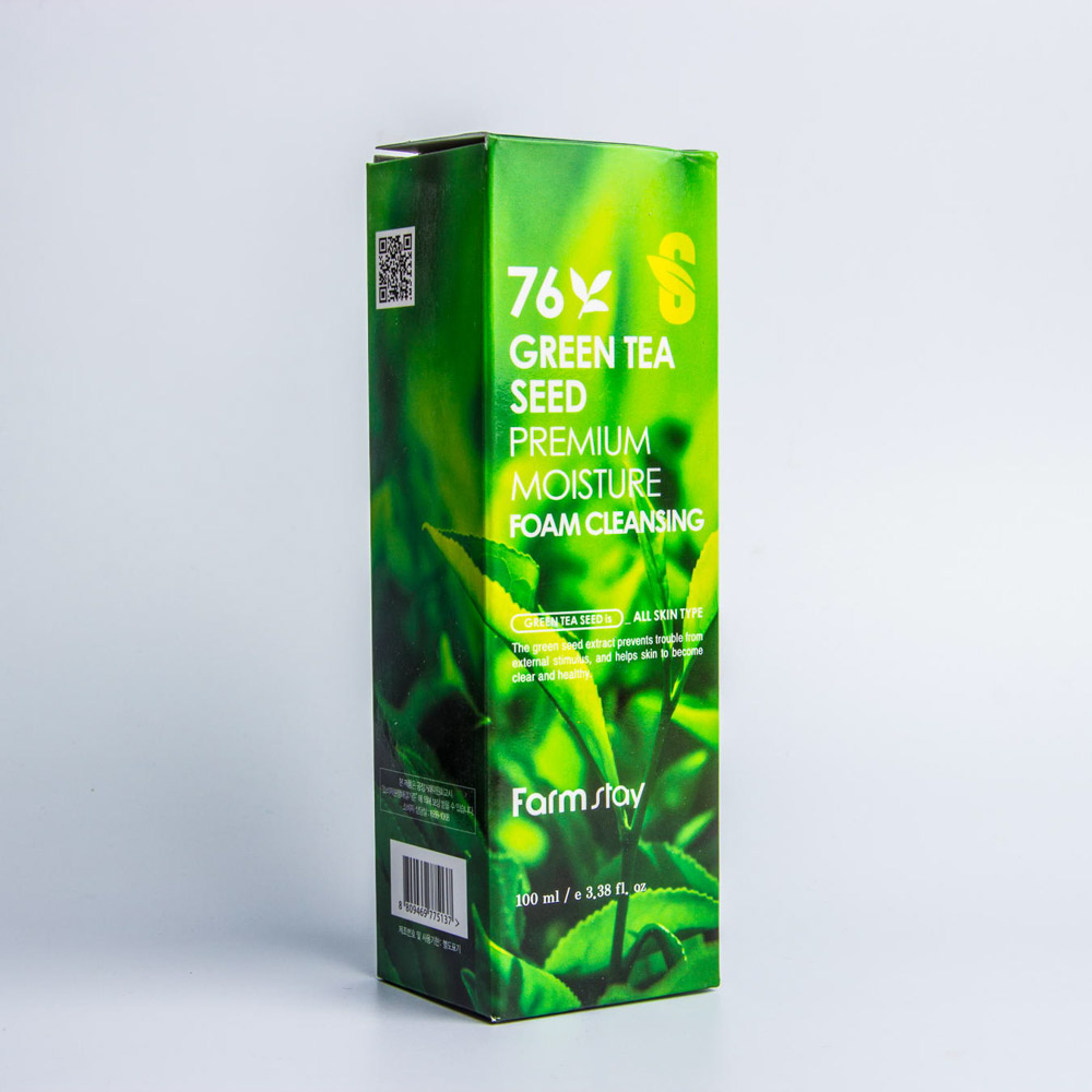 FARM STAY Пенка очищающая с семенами зеленого чая GREEN TEA SEED PREMIUM MOISTURE FOAM CLEANSING 100ml