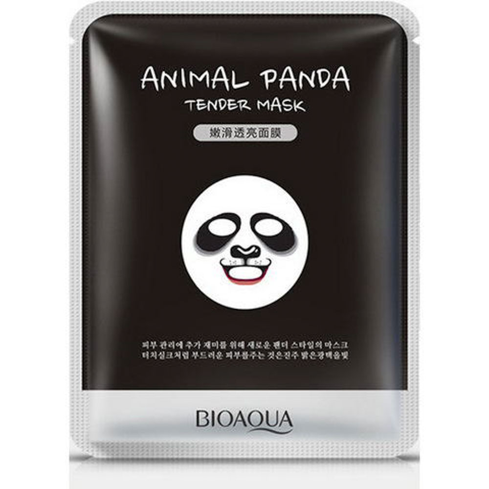 BIOAQUA Тканевая маска ANIMAL PANDA для лица увлажнение и сужение пор BQY2256